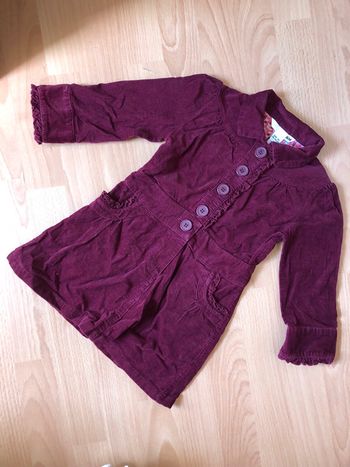 Belle robe longue ML en velours prune H&M T. 2 ans/24 mois/92 cm TBE