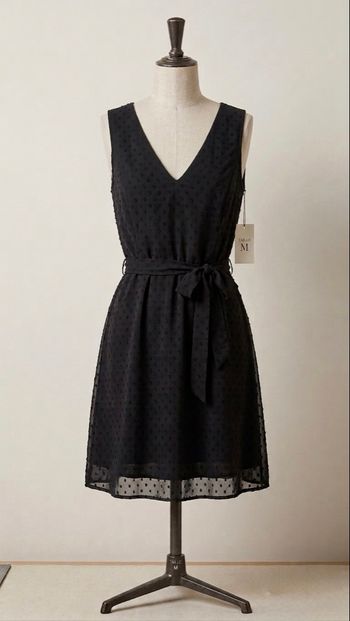 Cache Cache - Robe plumetis et dentelle - Taille 38 - Noir - neuve avec étiquette 
