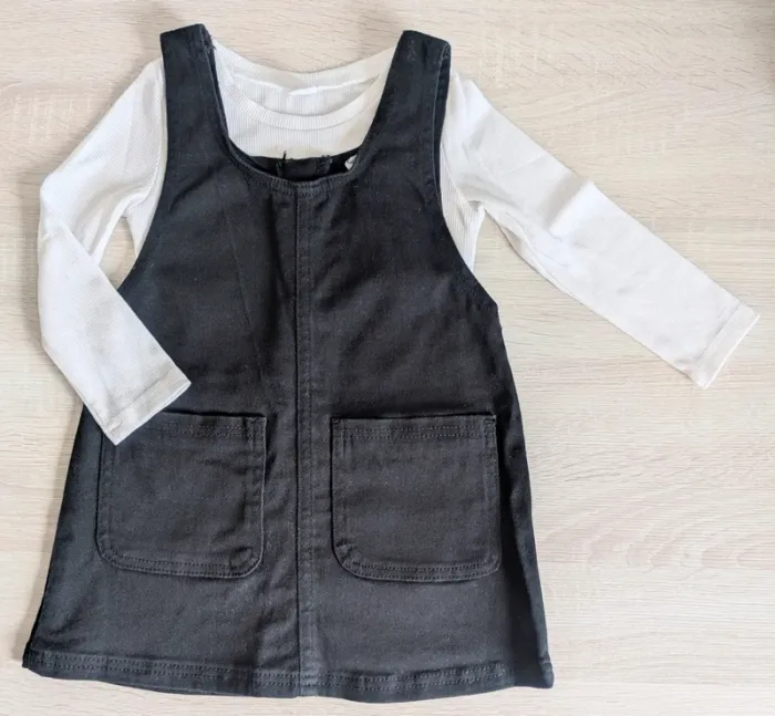 Ensemble robe jean + Tee-shirt ML TBE
