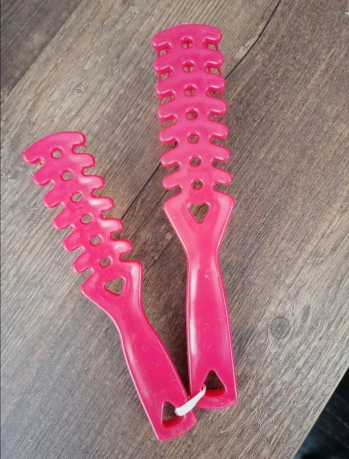Lot 2 brosses cheveux rouge - photo numéro 2