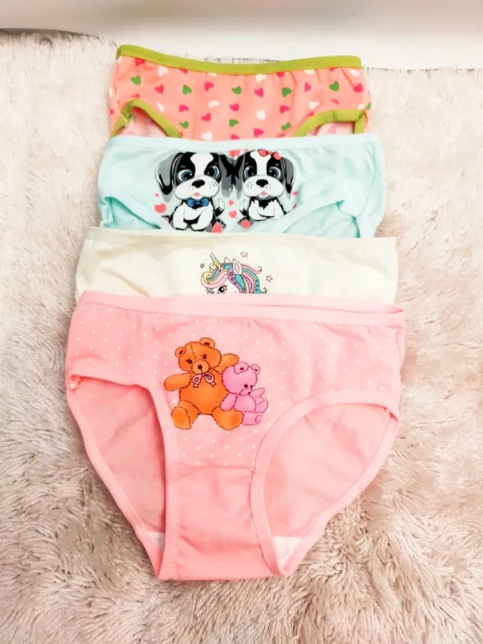Lot de 4 culottes neuves enfants 3/4 ans en coton - photo numéro 2