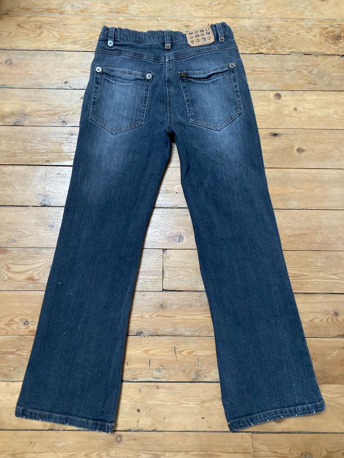 Jeans bootcut gris foncé 10 ans pulcino - photo numéro 2