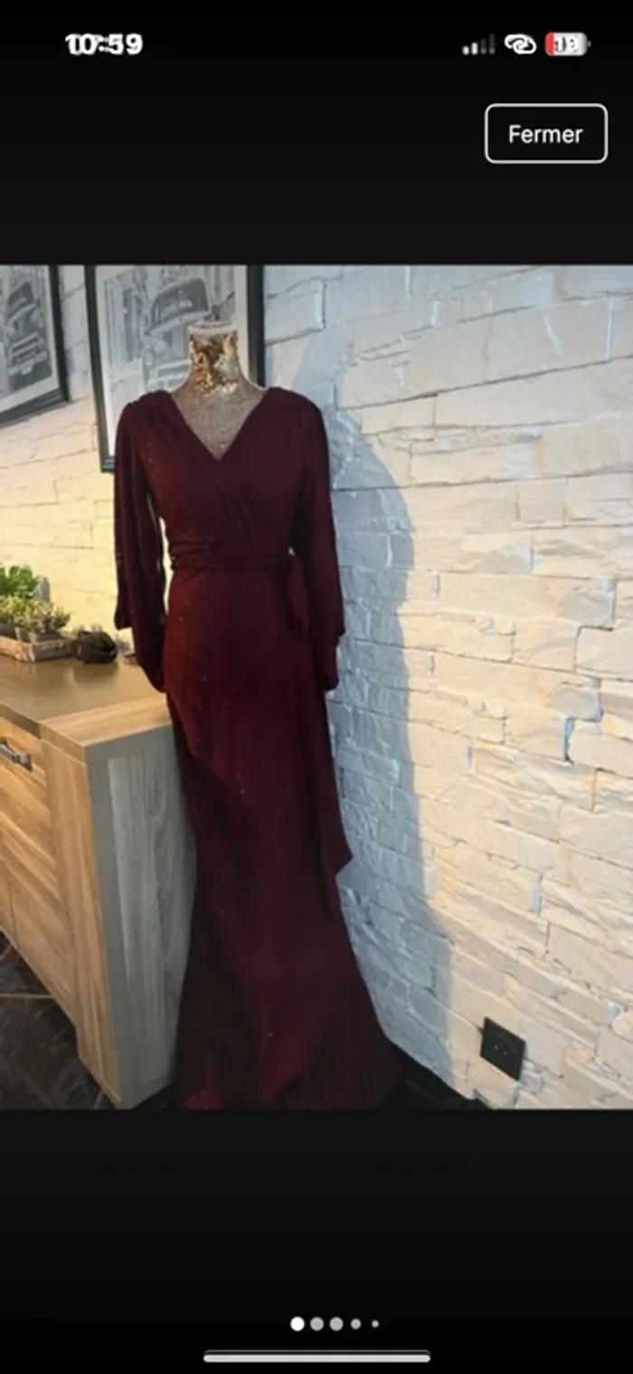 Robe de soirée Bordeaux neuve