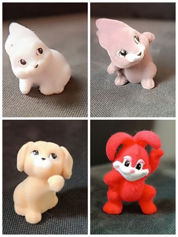 🐾 Lot de 4 mini Animaux en velours (Kinder)