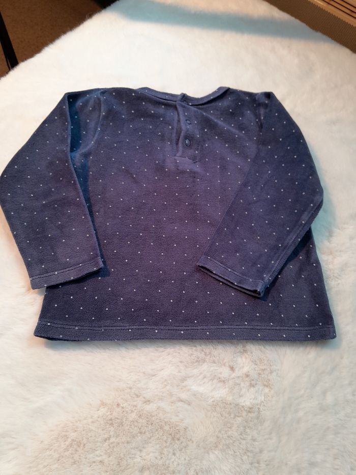 ​Sweat-shirt Bleu Marine à Pois "La Plus Jolie" - 24 Mois - Gemo - photo numéro 2