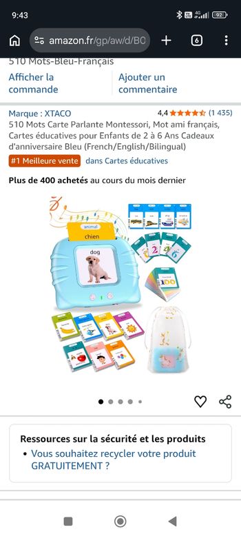 Cartes parlante 510 mots