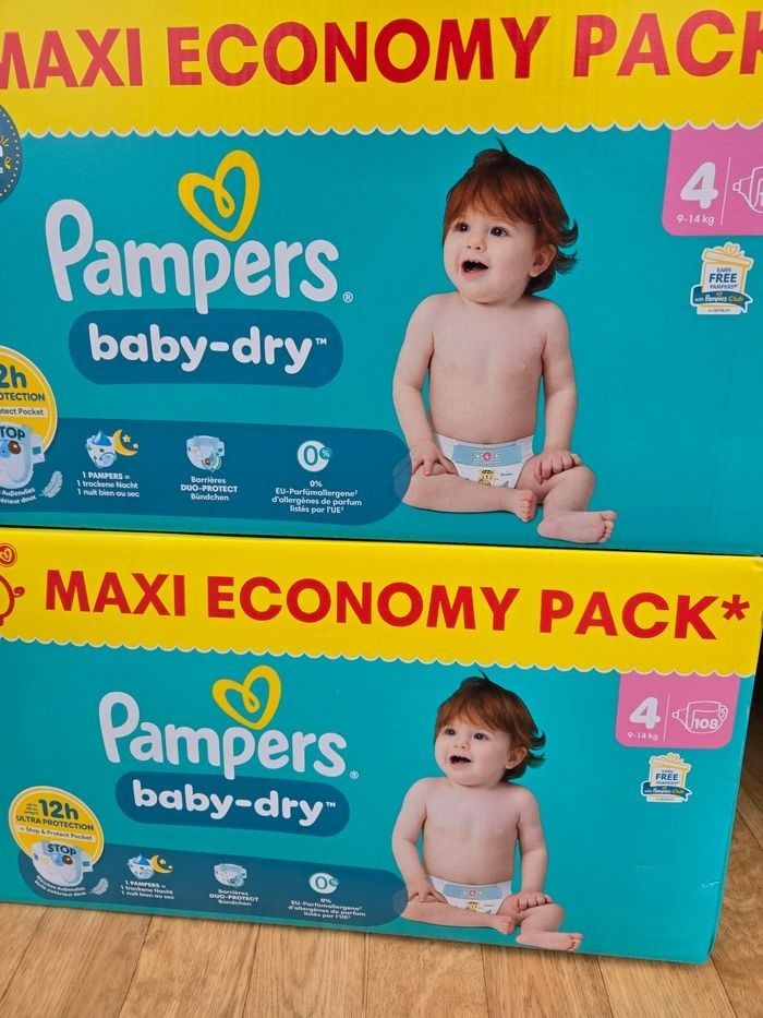 Lot de 2 maxi cartons pampers taille 4 - photo numéro 3