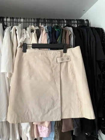 Jupe daim beige