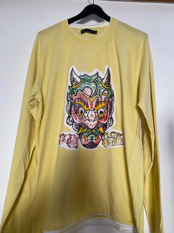 T-shirt Teddy Smith, taille XXL manches longues, motif en surpiqûre avant