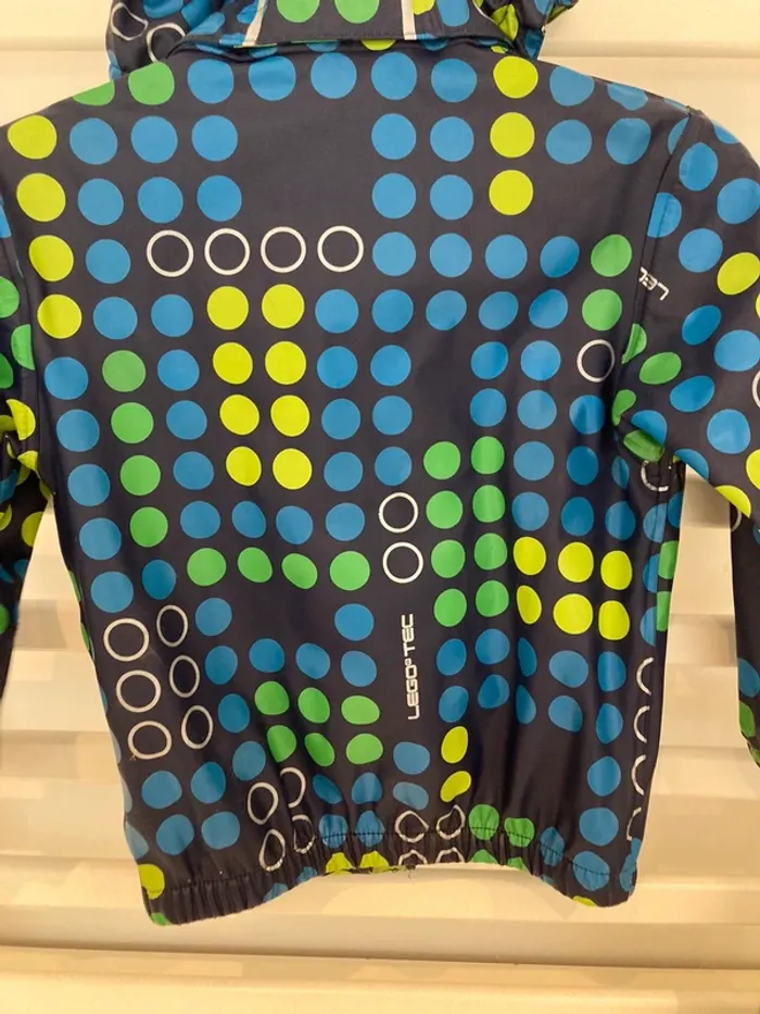 5 ans - imperméable ciré à pois Légo - capuchon amovible et motifs réfléchissants - photo numéro 5