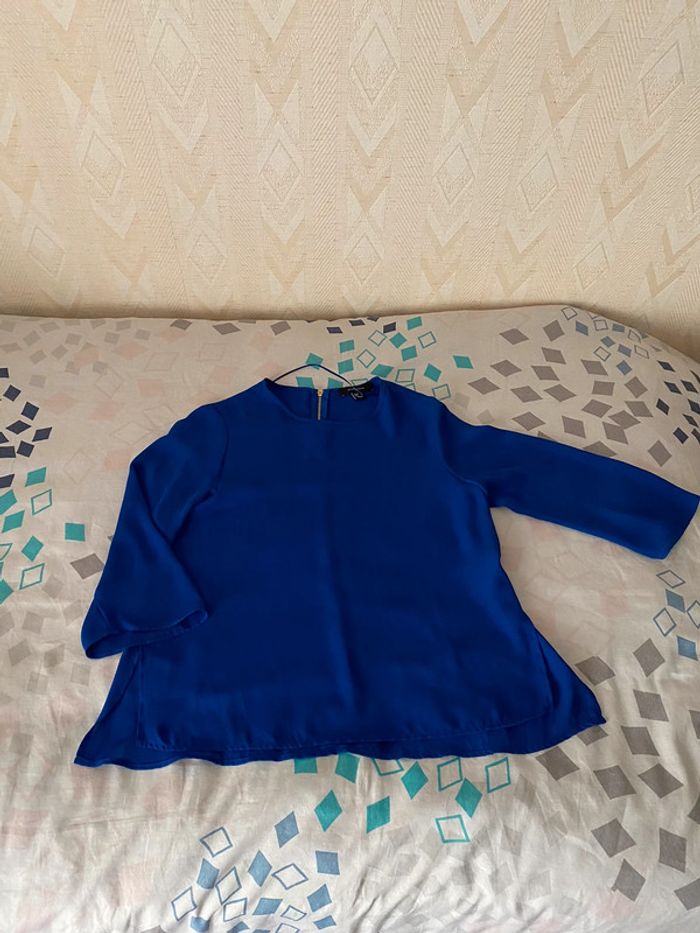 Superbe belle blouse fluide bleu électrique Primark taille 38 - photo numéro 9