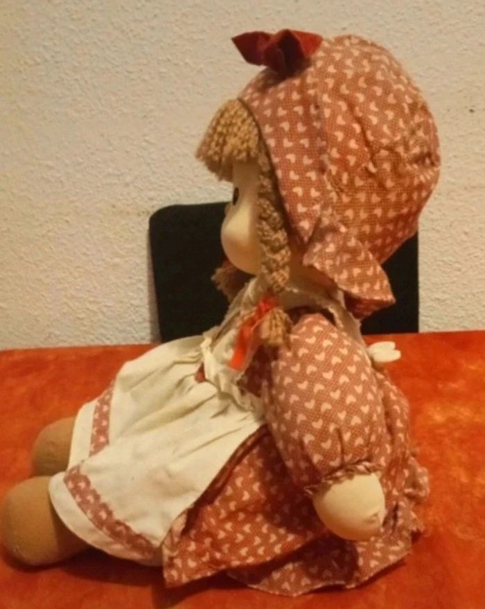 Grande poupée vintage musicale avec clé - photo numéro 4
