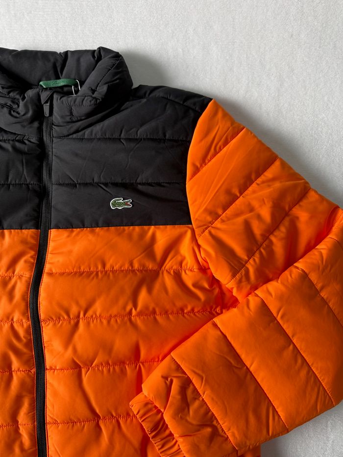 Doudoune Lacoste d'hiver pour homme noir et orange neuve Taille 48 ( S-M ) - photo numéro 4