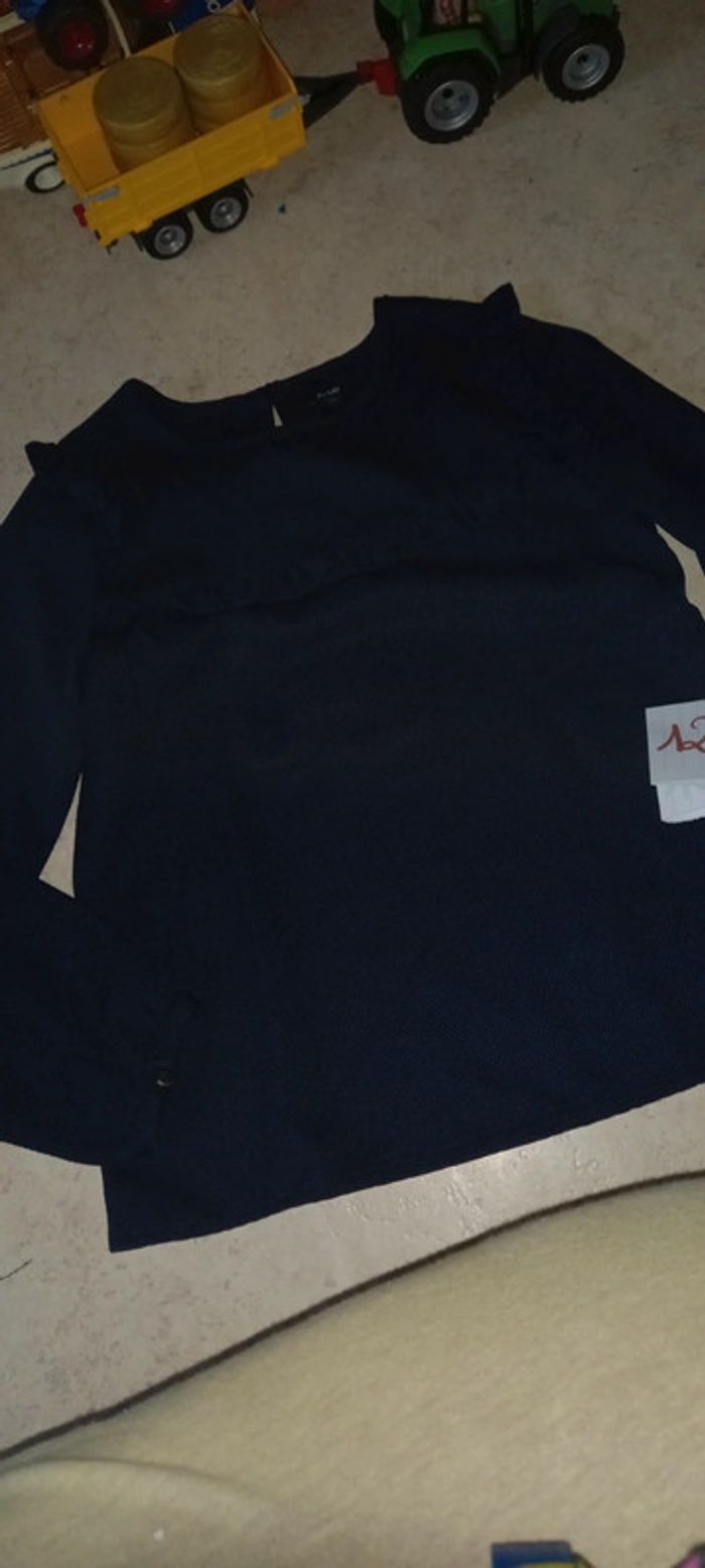 Blouse kiabi 12 ans à quelques tirailles bleu marine