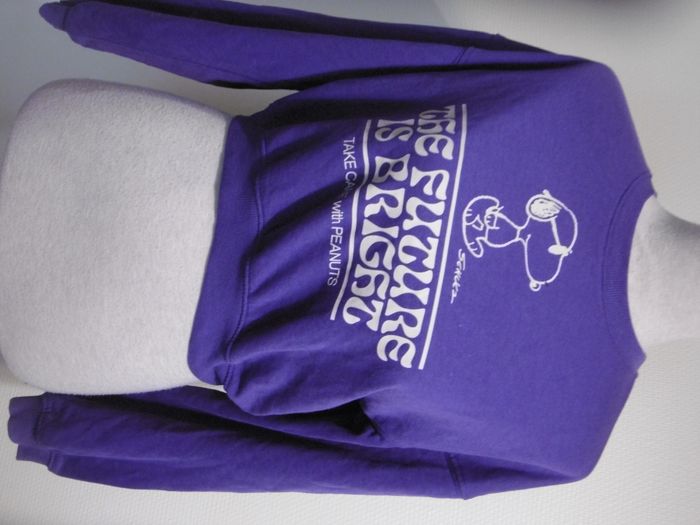 h&m sweat court peanuts couleur violet T 10 12 ans ou 34 - photo numéro 3