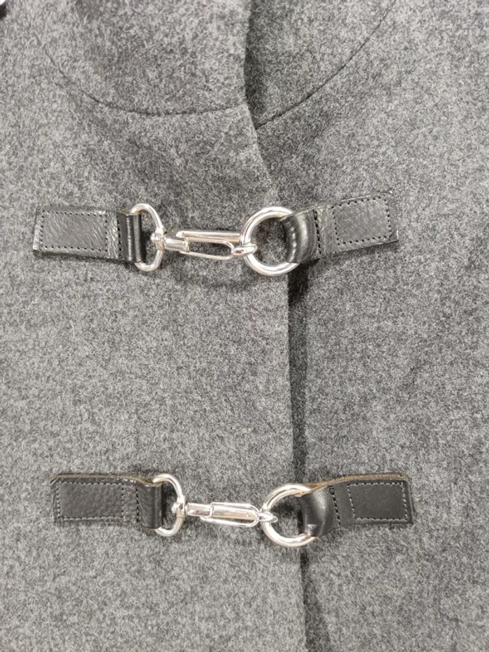 Maje "manteau ample gris anthracite et noir" t. 38 - photo numéro 5