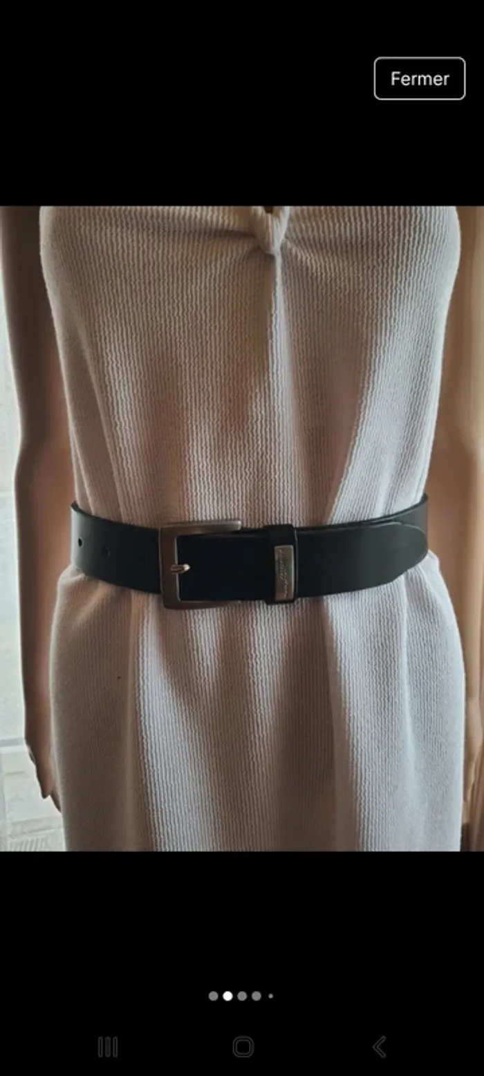 Ceinture homme cuir noir Rogers Wayne 75cm - photo numéro 2
