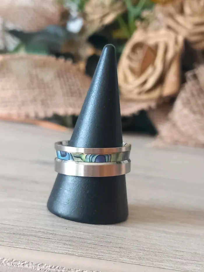Bague en acier inoxydable taille 60 - photo numéro 3
