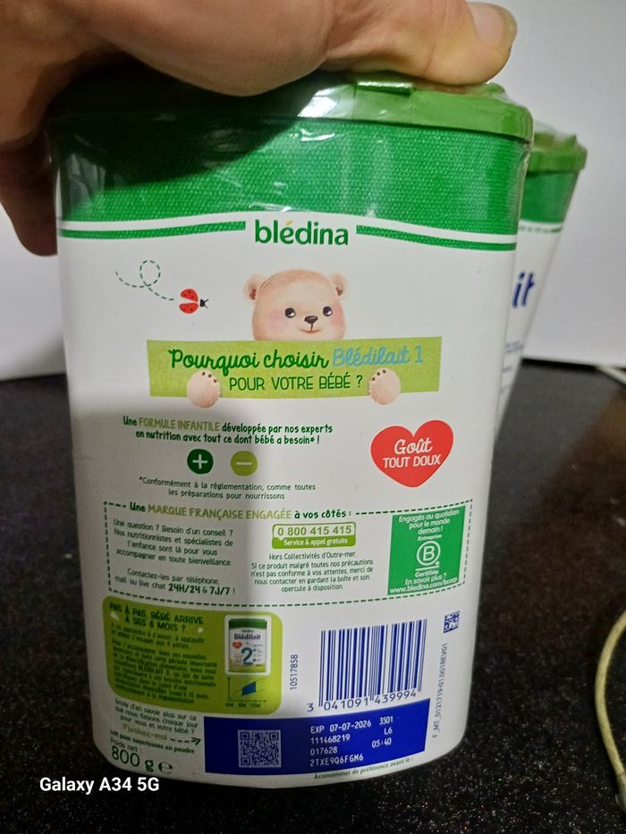 Échange ou vente 3 boîtes  Blédilait  age 1. Côtre équivalent babybio  lait de chèvre - photo numéro 2