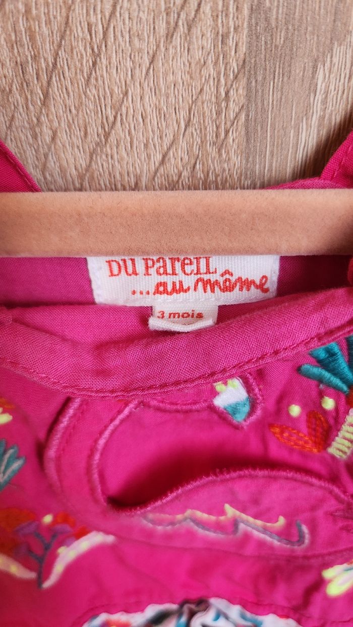 Salopette robe bébé fille – Du Pareil au Même – 3 mois - photo numéro 4