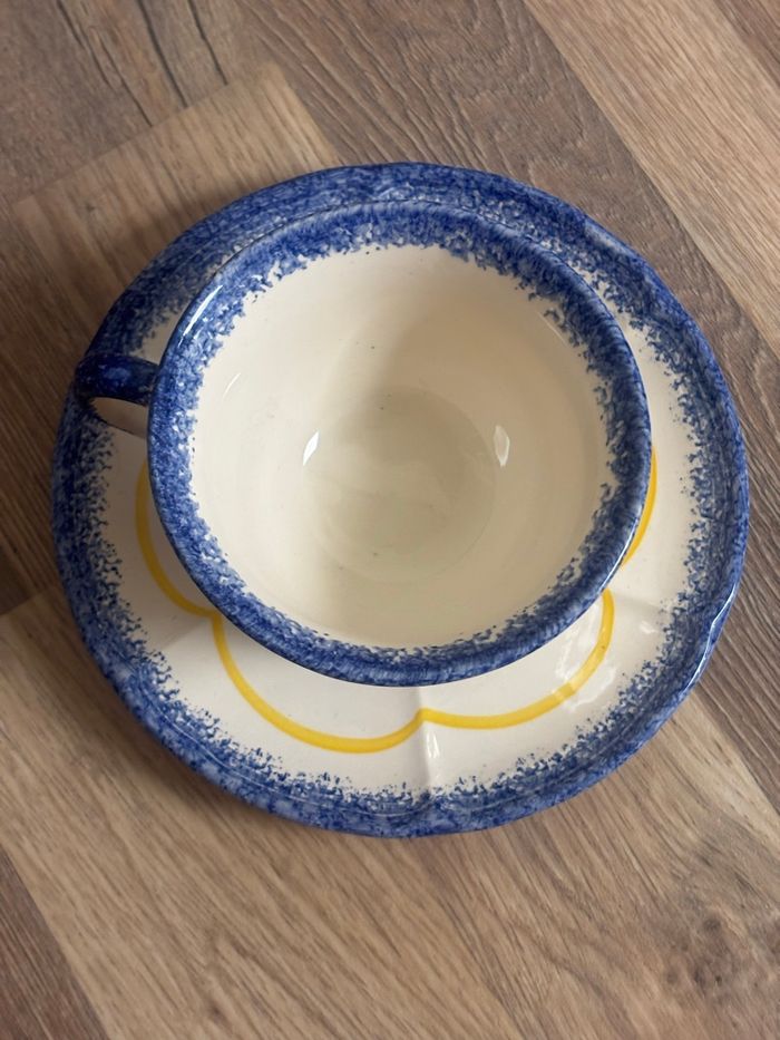 Tasse et sa soucoupe vintage Fougère - photo numéro 5