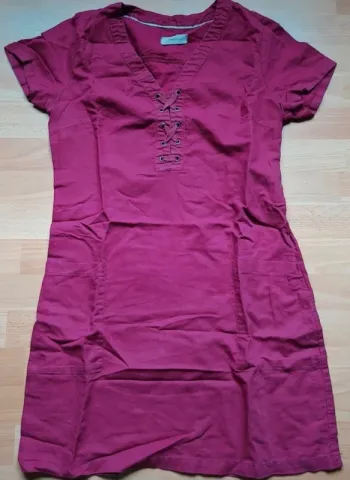 Robe bordeaux fuschia style lin