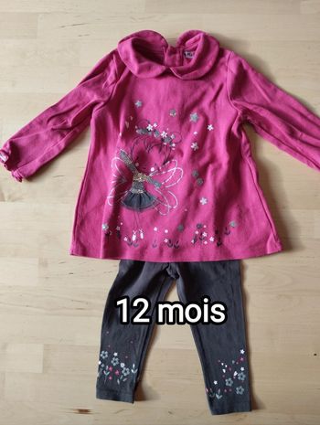 Ensemble mi-saison fille 12 mois
