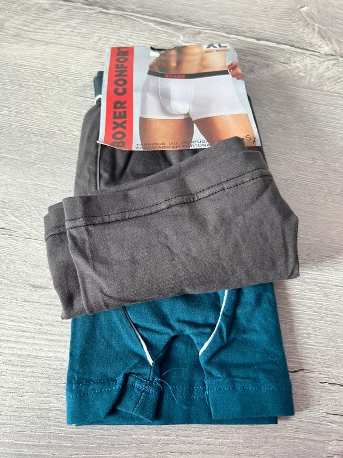 Lot boxers Sans Marque gris foncé / bleu pétrole - photo numéro 6