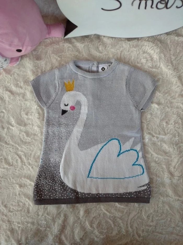 Robe Pull Fille 3 mois Cygne Z Grain de blé - photo numéro 2