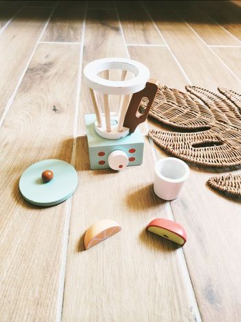 🍊Jeu d'imitation - Dinette en bois Mixeur blender avec fruits 