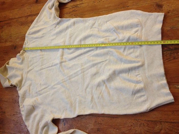 Pull col roulé intersaison - jaune pale chiné - manches longues - look féminin - photo numéro 4