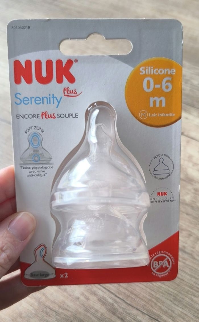 2 tétines nuk serenity silicone taille M - photo numéro 2