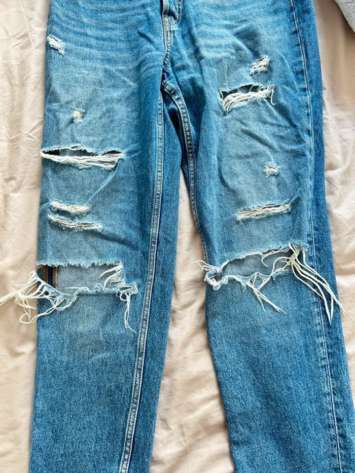 Jean troué bleu h&m taille 38 - photo numéro 6