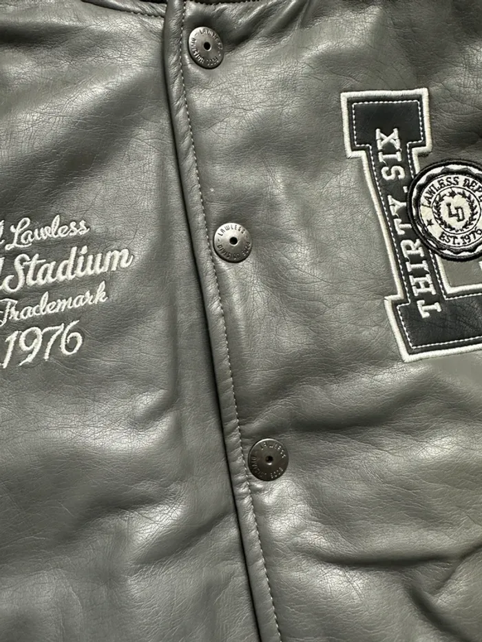 Blouson cuir bomber 12 ans garcon - photo numéro 5