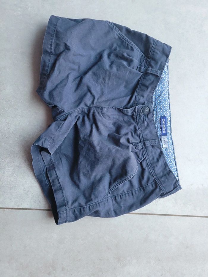 Short bleu marine 10 ans fille