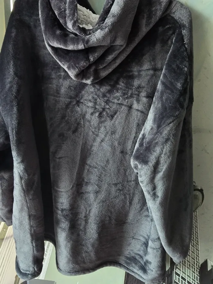 Pull à capuche polaire gris foncé Lulu Castagnette – Taille unique - photo numéro 5