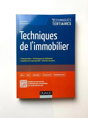 Livre « techniques de l’immobilier » en excellent état