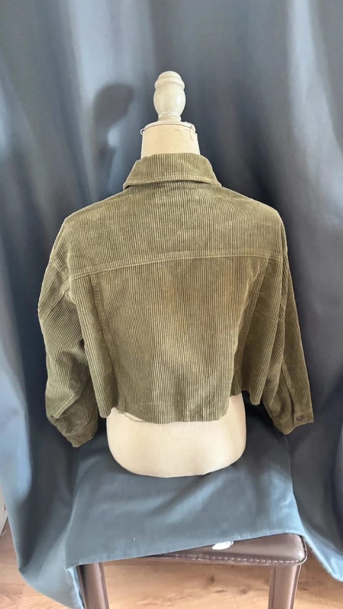 💕 veste chemise courte côtelé aspect velours taille 34 XS #zara - photo numéro 5