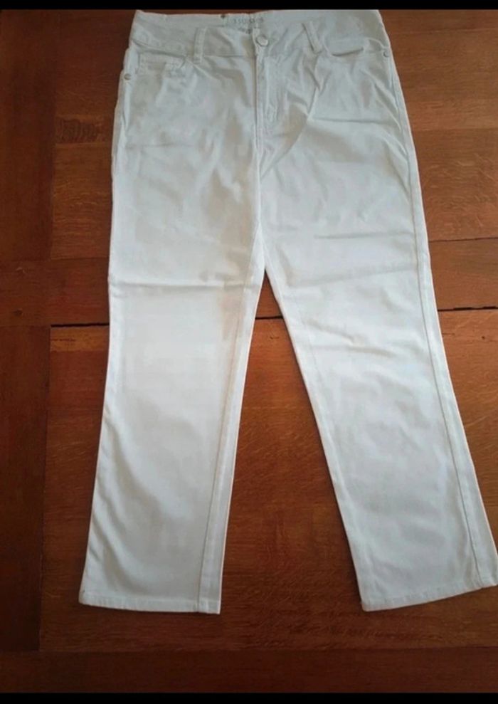 Jeans court blanc