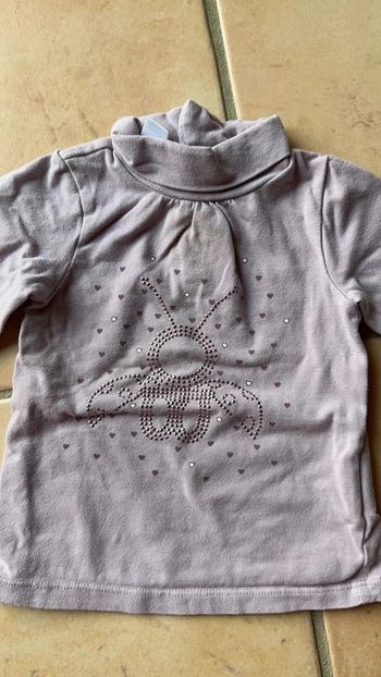 Sous pull col roulé fille 6 mois obaibi manches longues