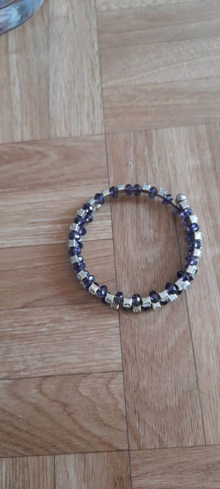 Bracelet violet at argenté - photo numéro 2