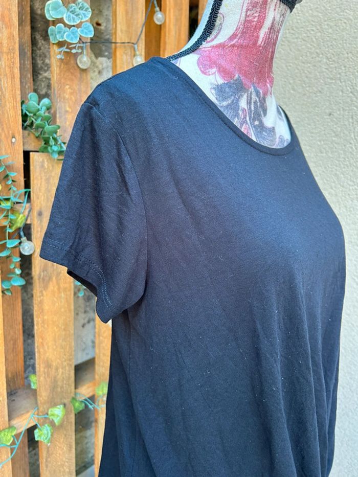 T-shirt haut noeud en bas  noir camaïeu femme taille M -38 été - photo numéro 3