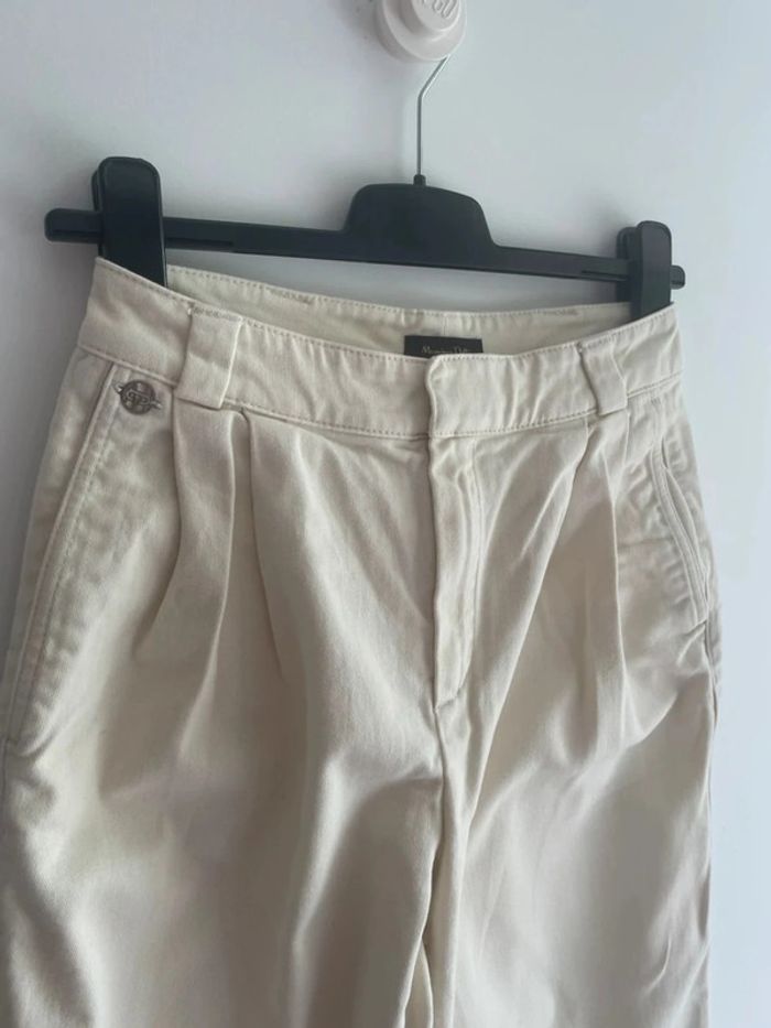 Pantalon crème Massimo Dutti vintage - photo numéro 2