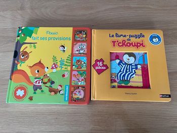 Lot de 2 Livres puzzle T'choupi et Pouic