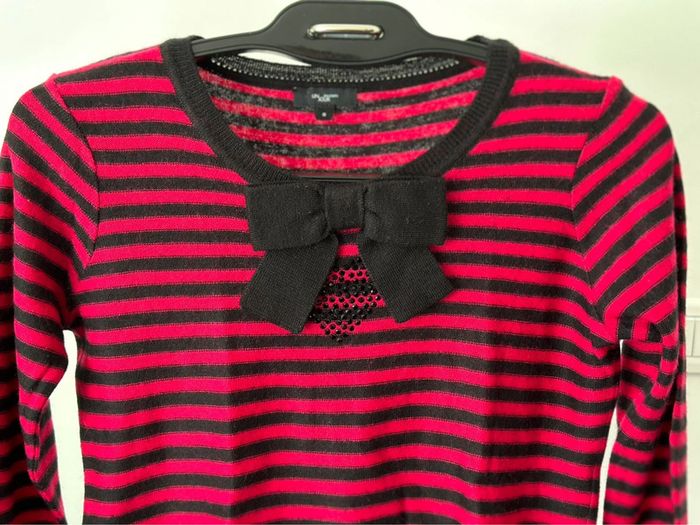 Pull à rayures avec strass Un Jour Ailleurs - photo numéro 2