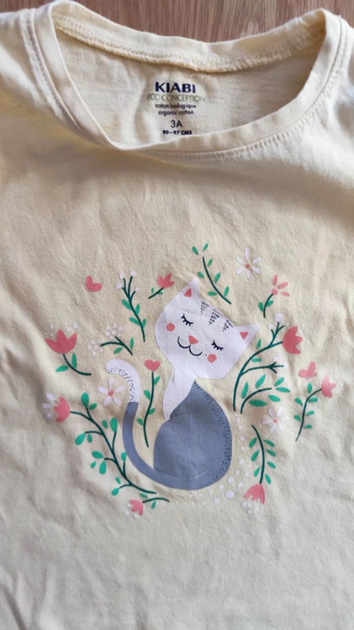 T-shirt jaune et legging marine taille 3 ans - photo numéro 2