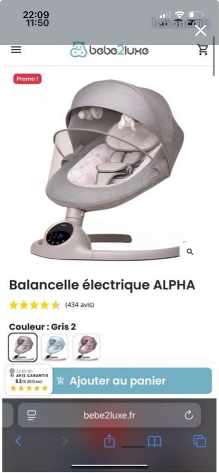 Balancelle / Transat électrique Alpha Bebe2luxe - photo numéro 3