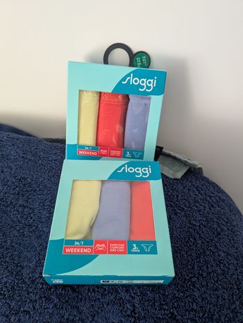 Lot de 6 culottes weekend femme. Taille 40 française. Neuf. Sloggi