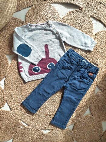 Ensemble pull Kimbaloo et jean Gémo garçon 18 mois