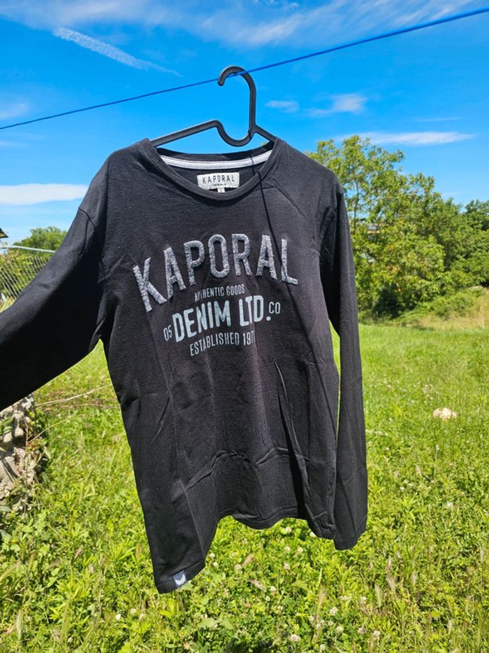 Tee-shirt manche longue taille 16 ans noir kaporal - photo numéro 9